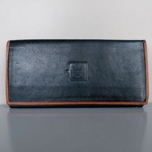 Celine Black and Brown Billfold Wallet